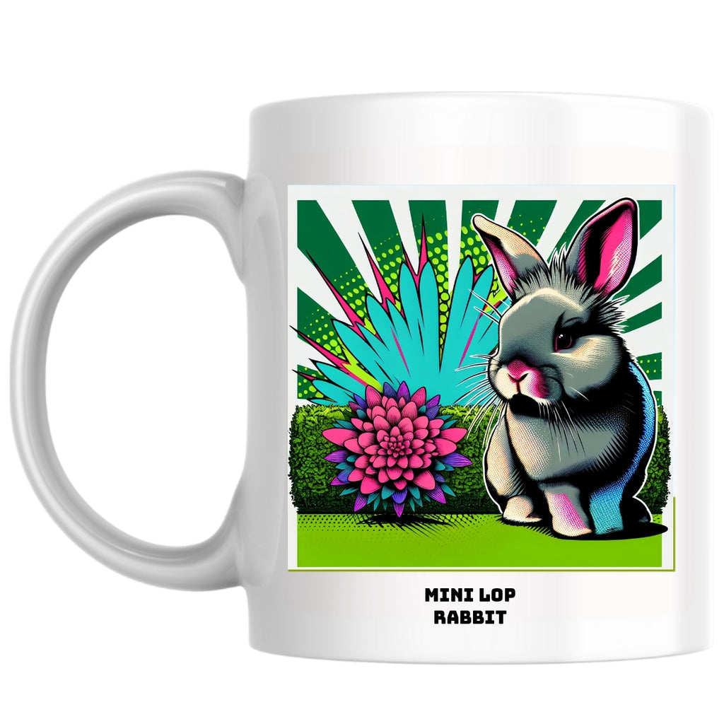 Mini Lop Rabbit the Magnificent: Pop Art Coffee Mug