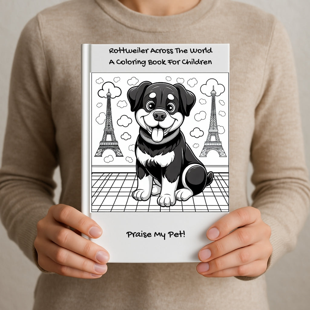 Rottweiler Across The World: A Coloring Book For Children