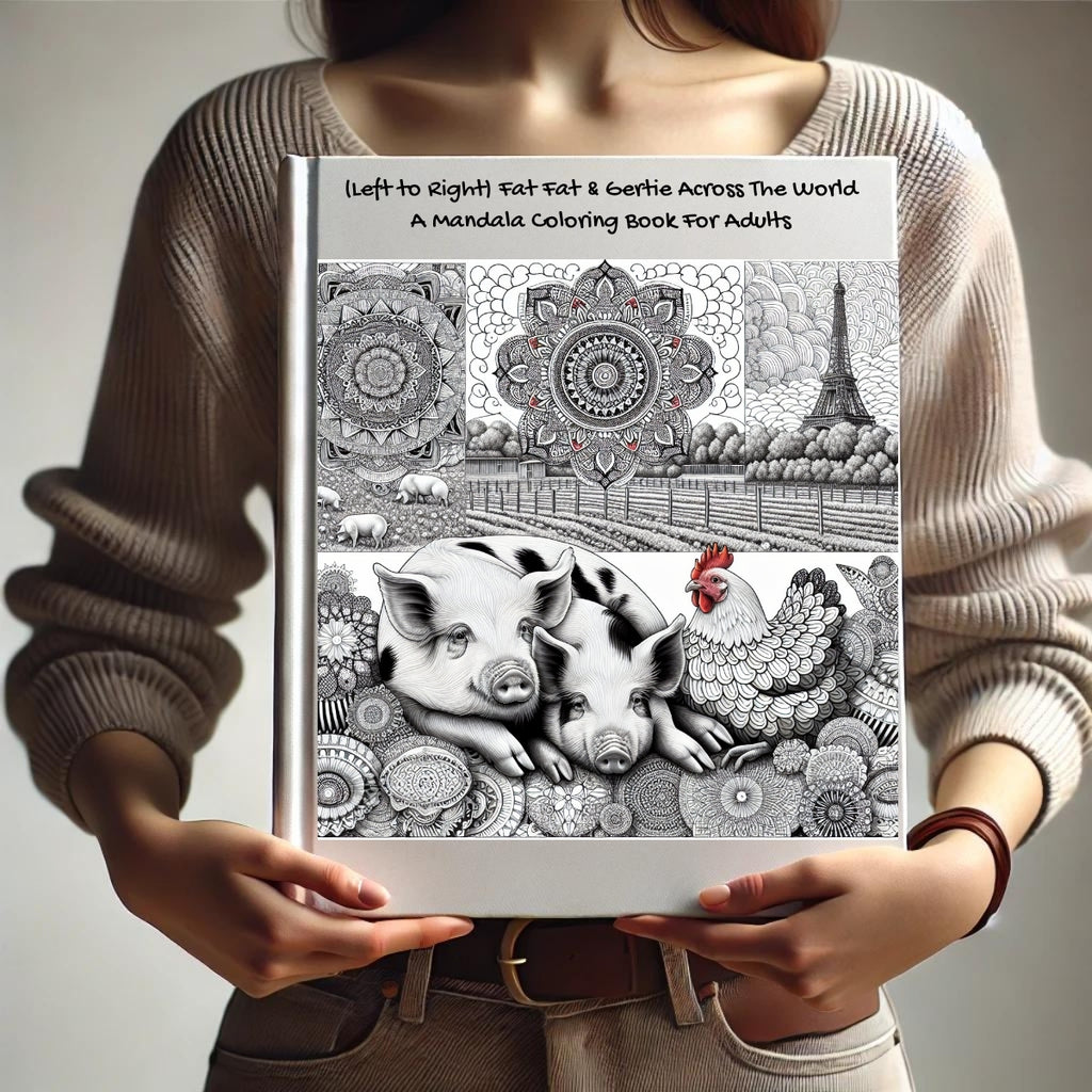 (Left to Right) Fat Fat & Gertie Across The World: A Mandala Coloring Book For Adults