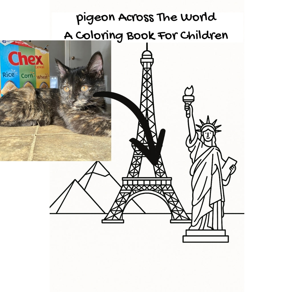 pigeon Across The World: A Coloring Book For Children