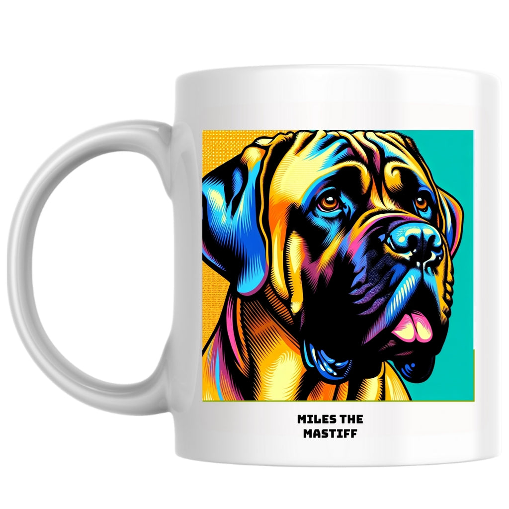 Miles the Mastiff the Magnificent: Pop Art Coffee Mug