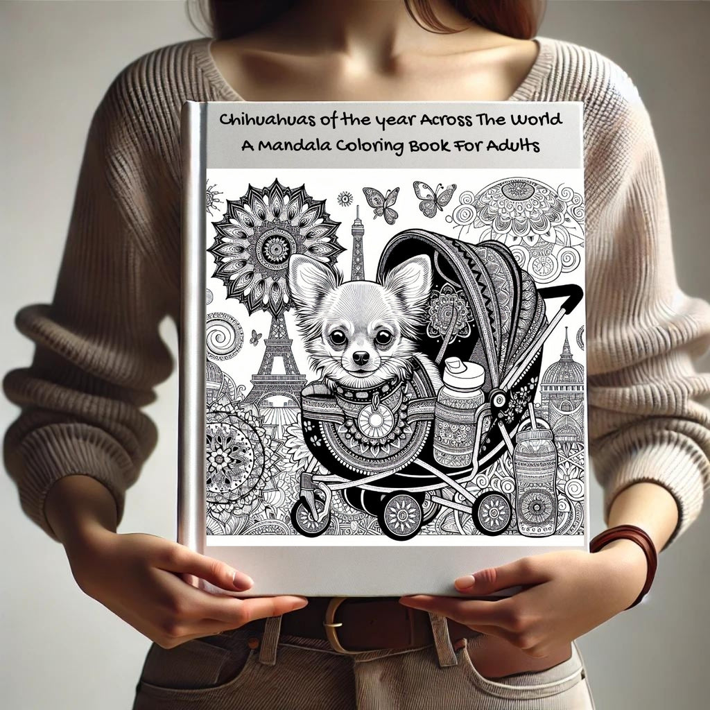 Chihuahuas of the year Across The World: A Mandala Coloring Book For Adults