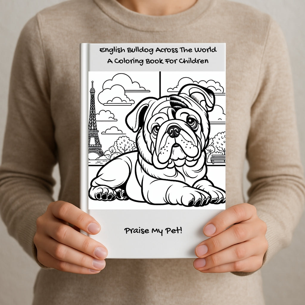 English Bulldog Across The World: A Coloring Book For Children