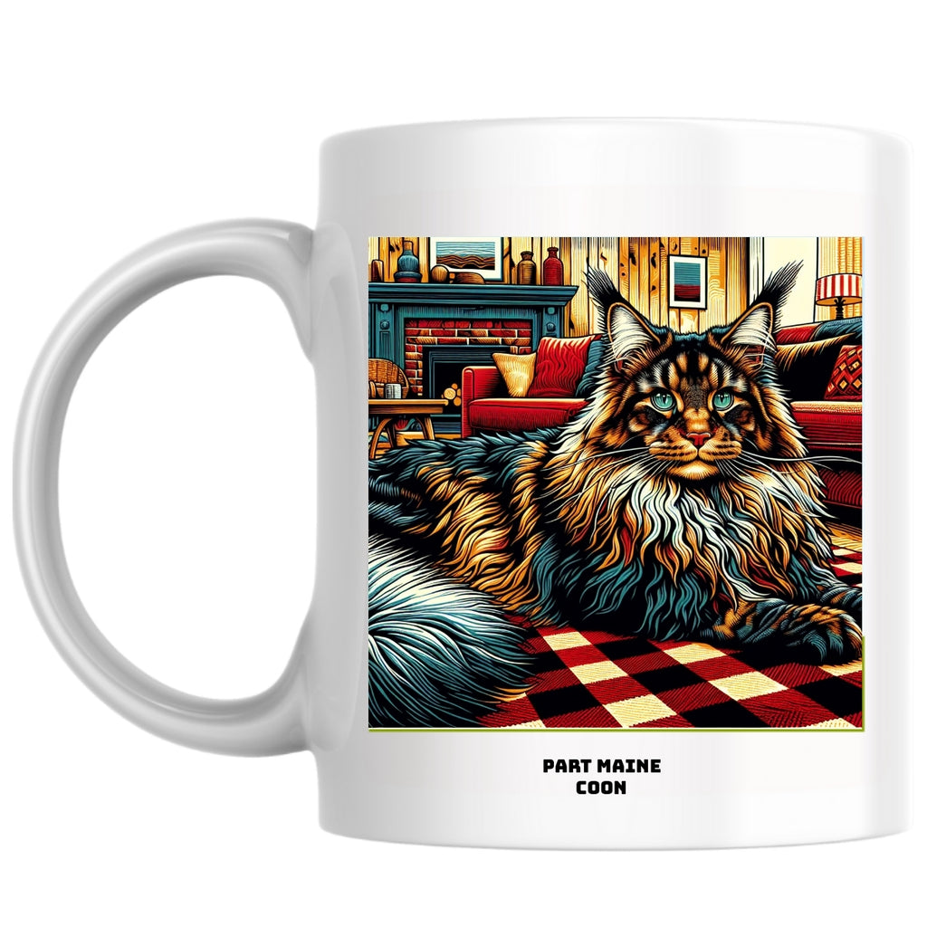 Part Maine Coon the Magnificent: Pop Art Coffee Mug