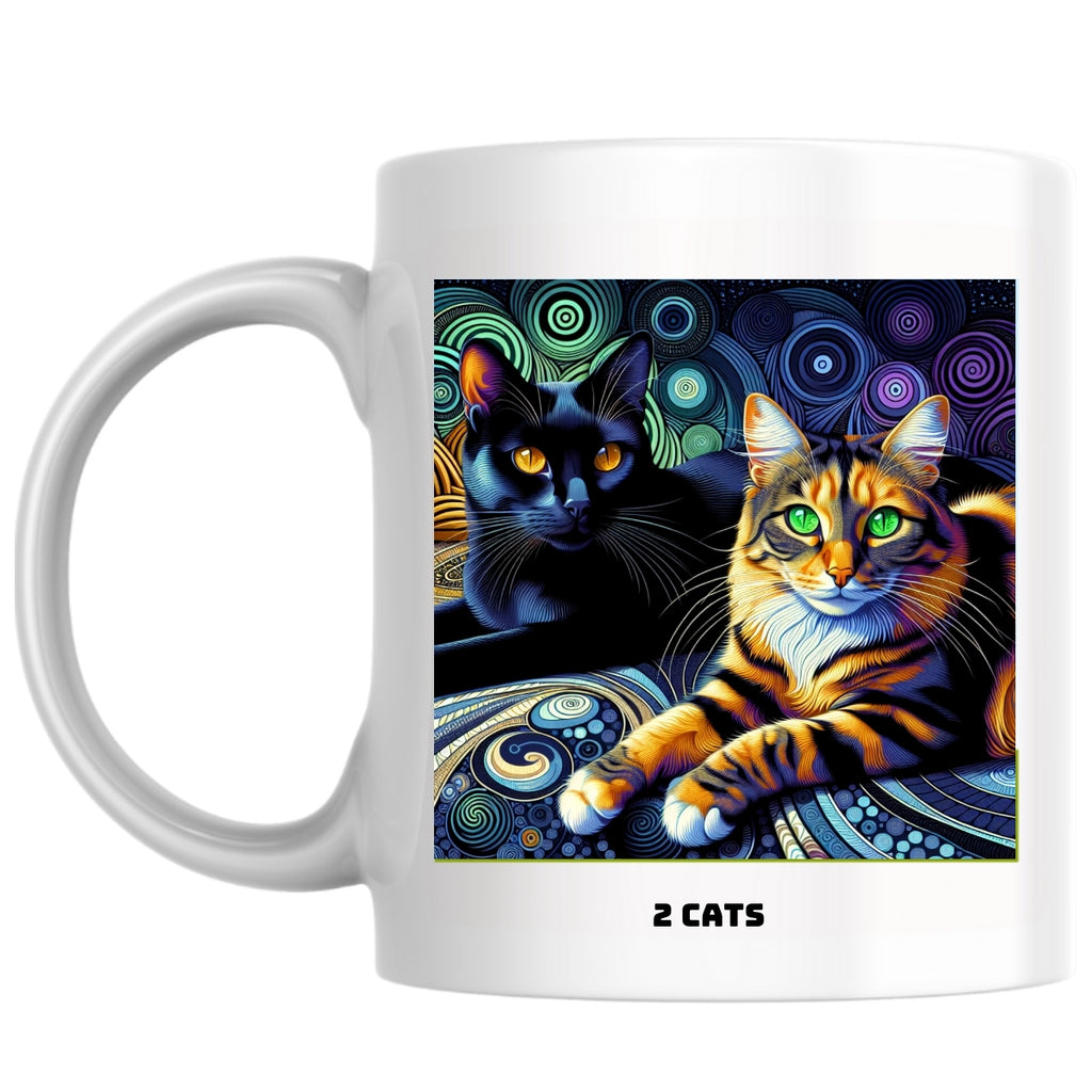 2 cats the Magnificent: Pop Art Coffee Mug