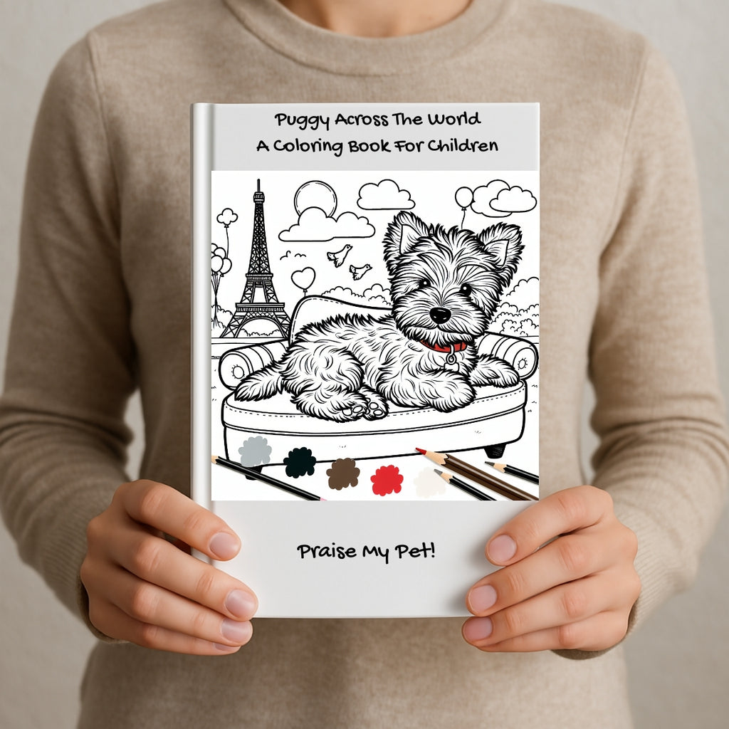 Puggy Across The World: A Coloring Book For Children