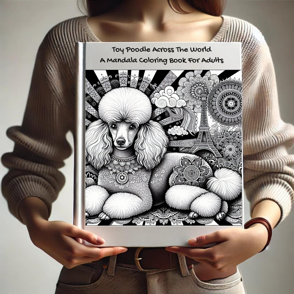 Toy Poodle Across The World: A Mandala Coloring Book For Adults