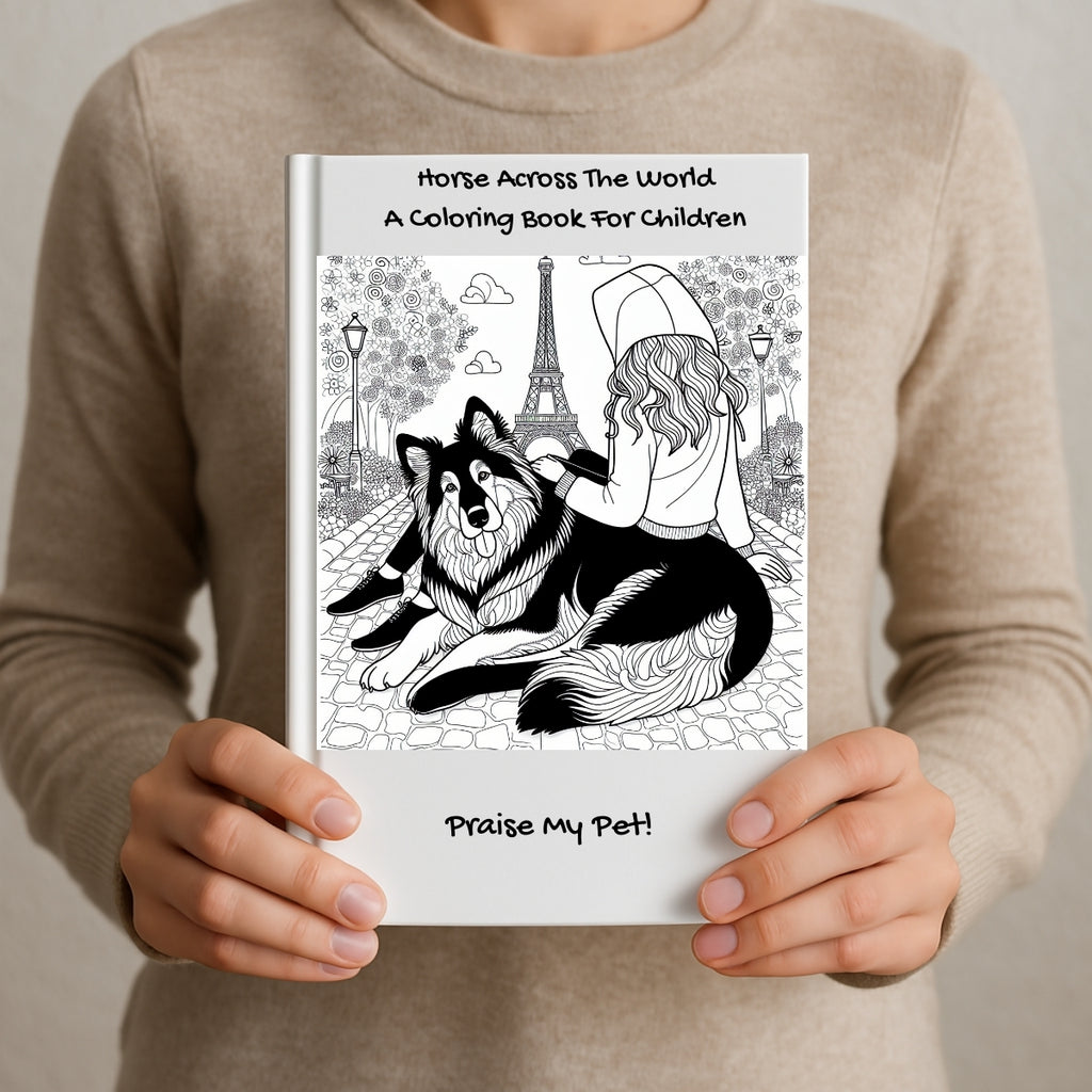 Horse Across The World: A Coloring Book For Children