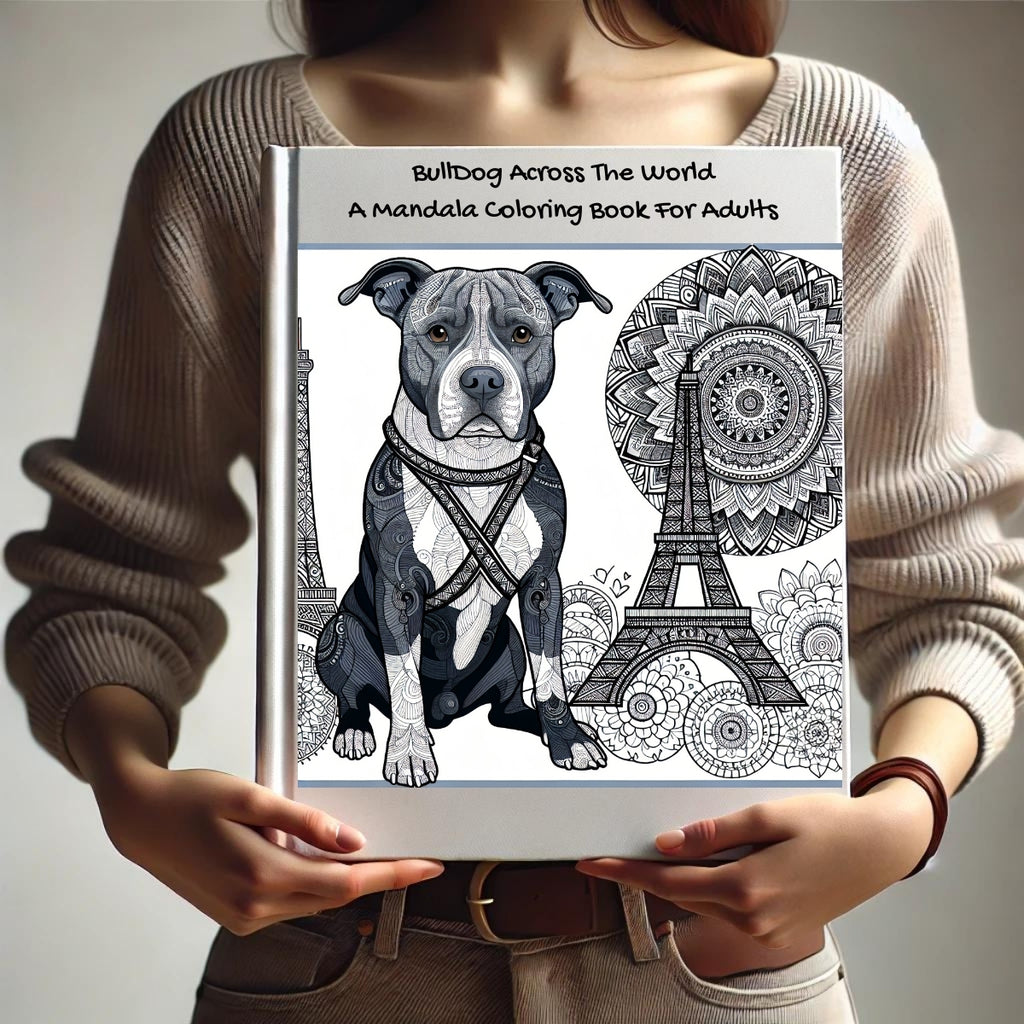 BullDog Across The World: A Mandala Coloring Book For Adults