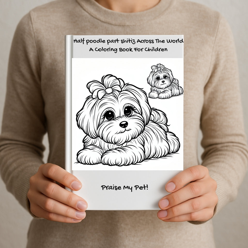 Half poodle part shitiz Across The World: A Coloring Book For Children