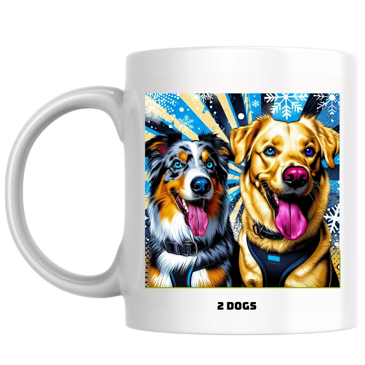 2 dogs the Magnificent: Pop Art Coffee Mug