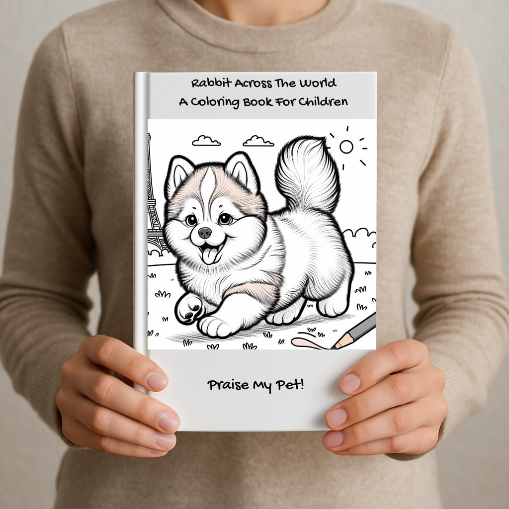 Rabbit Across The World: A Coloring Book For Children