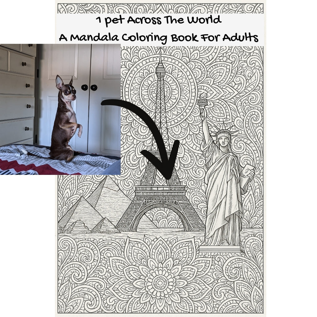 1 pet Across The World: A Mandala Coloring Book For Adults