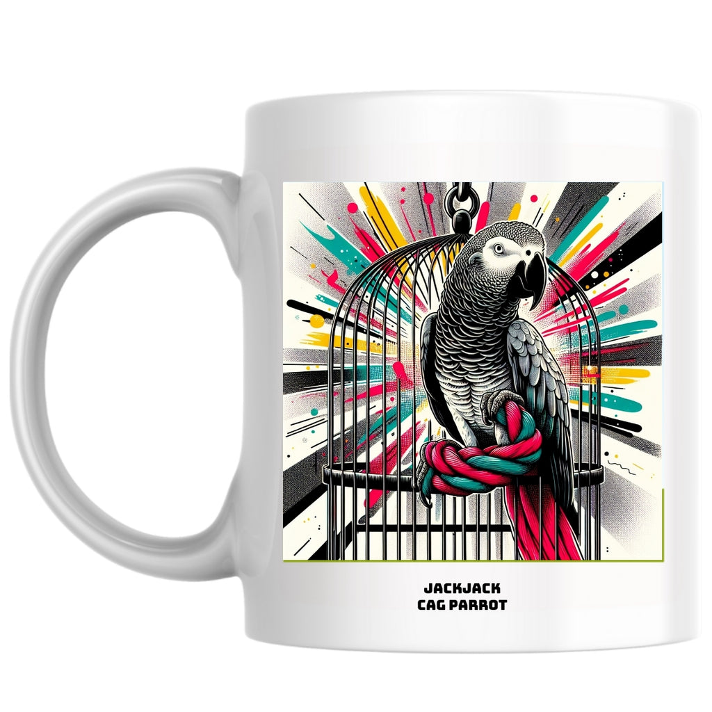 Jackjack CAG parrot the Magnificent: Pop Art Coffee Mug