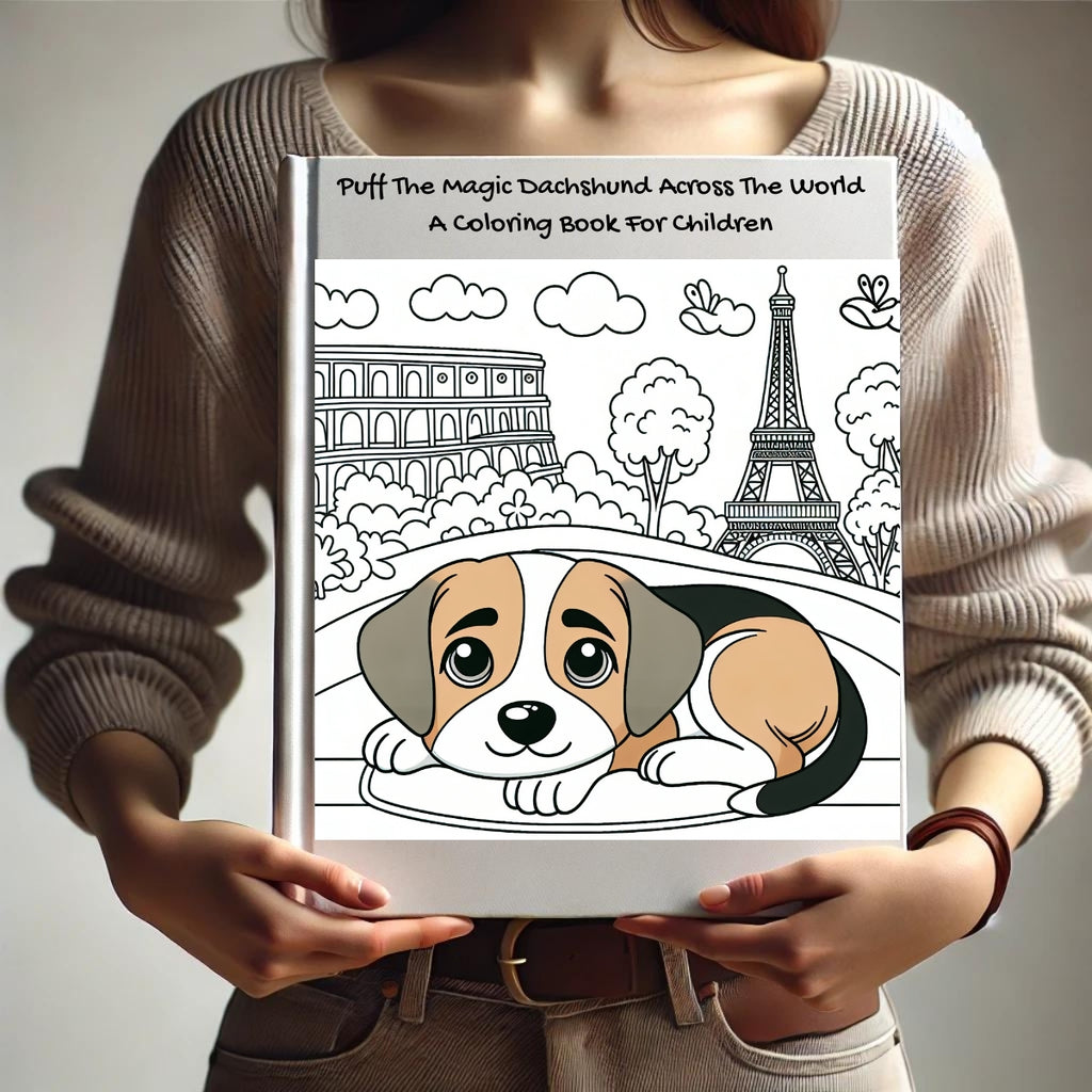 Puff The Magic Dachshund Across The World: A Coloring Book For Children