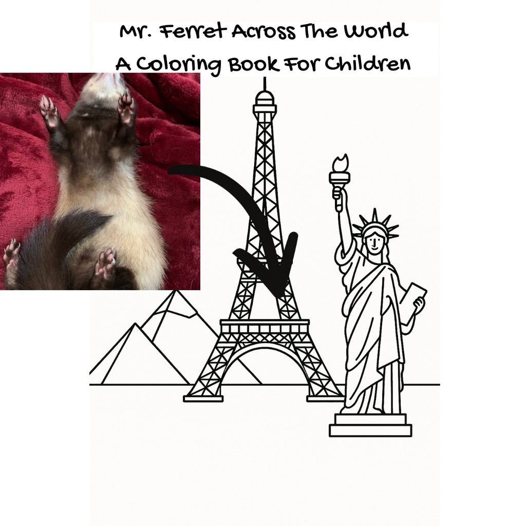 Mr. Ferret Across The World: A Coloring Book For Children