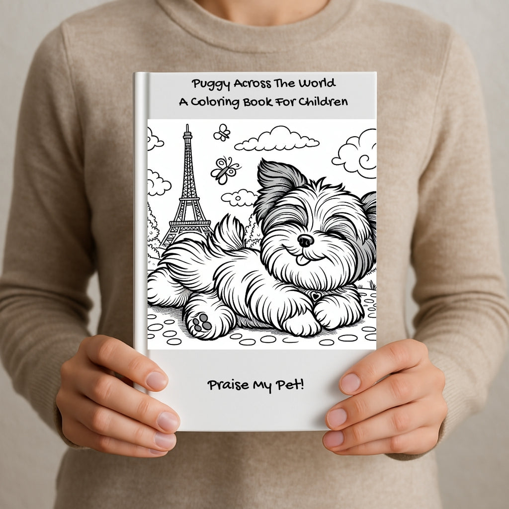 Puggy Across The World: A Coloring Book For Children