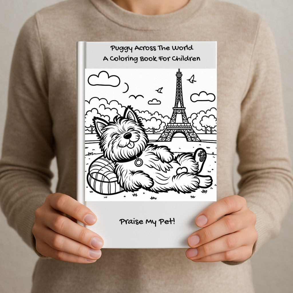 Puggy Across The World: A Coloring Book For Children