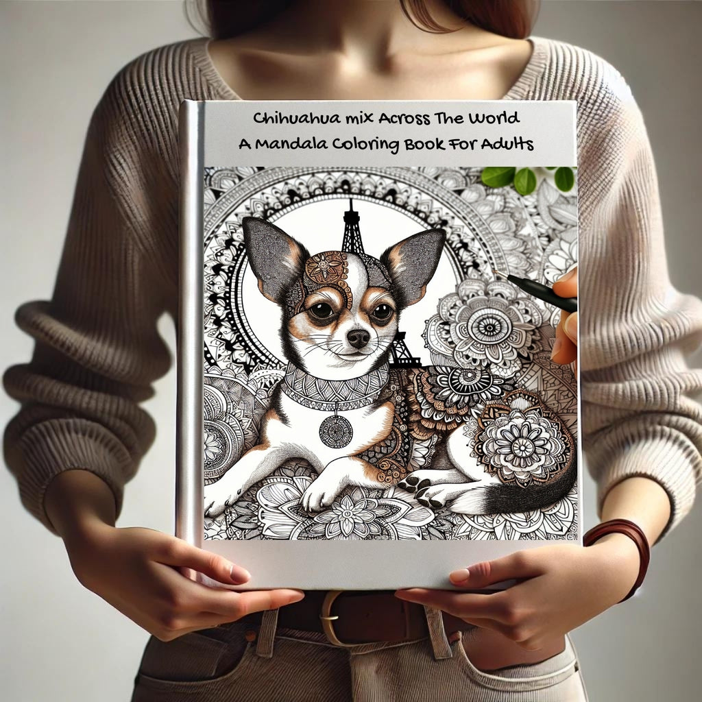 Chihuahua mix Across The World: A Mandala Coloring Book For Adults
