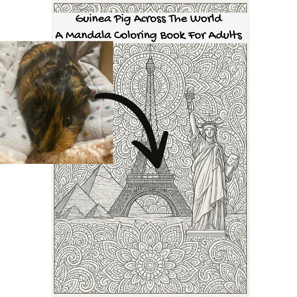 Guinea Pig Across The World: A Mandala Coloring Book For Adults