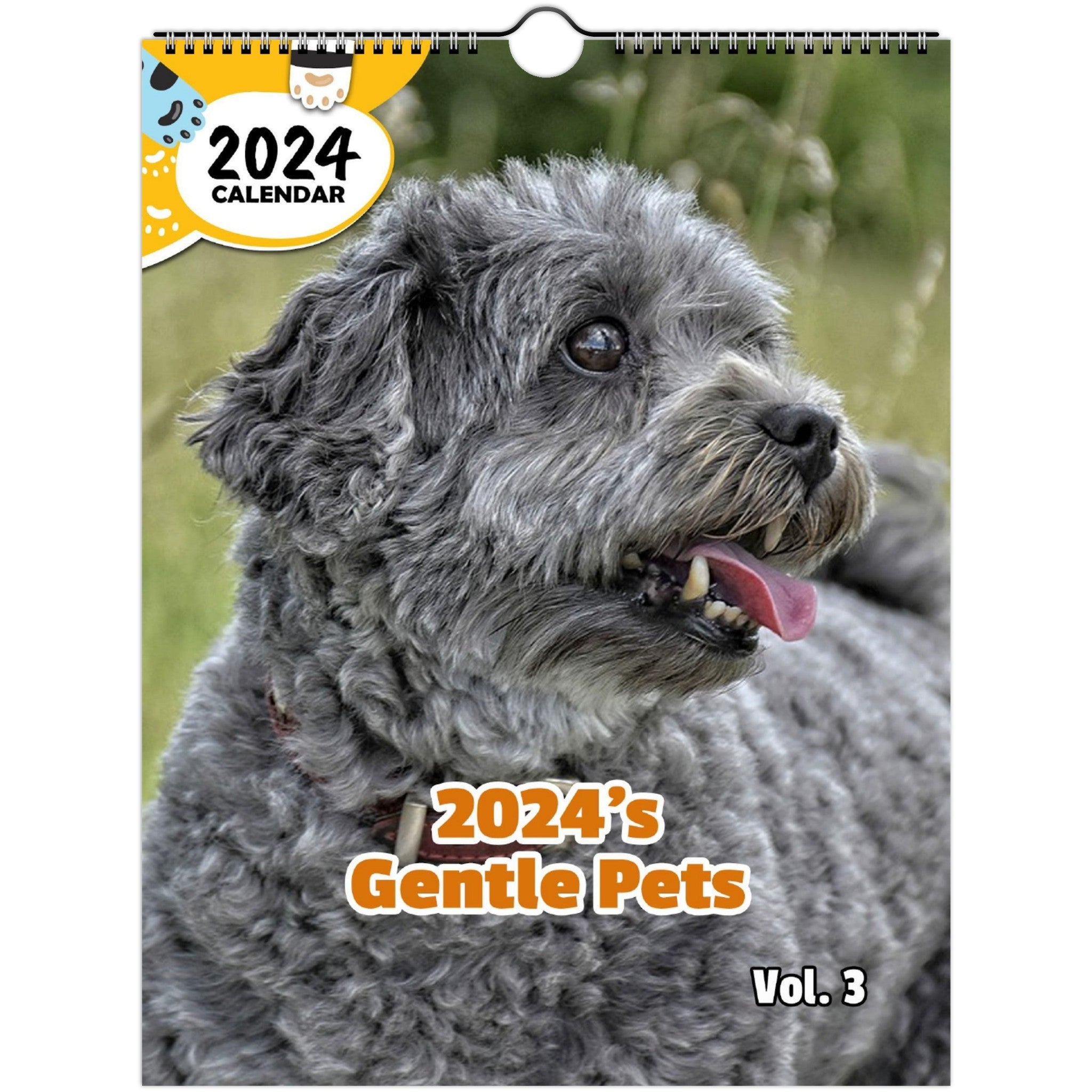 2024's Gentle Pets Volume Three: 2024 Wall Calendar (Published)