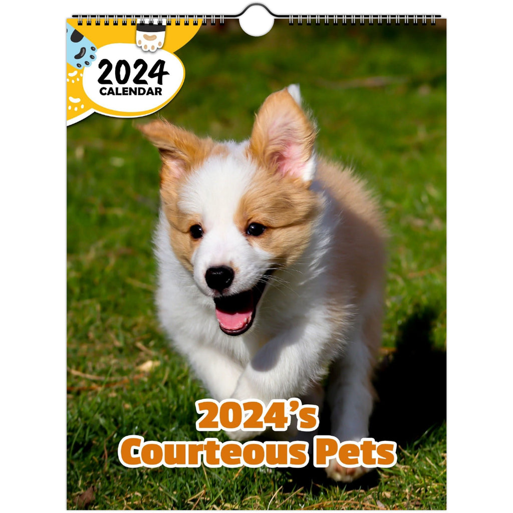 2024's Courteous Pets: 2024 Wall Calendar (Published)