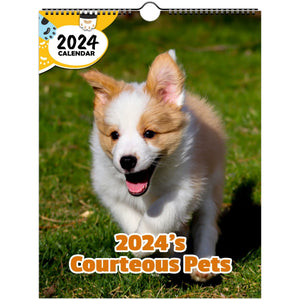 2024's Courteous Pets: 2024 Wall Calendar (Published)
