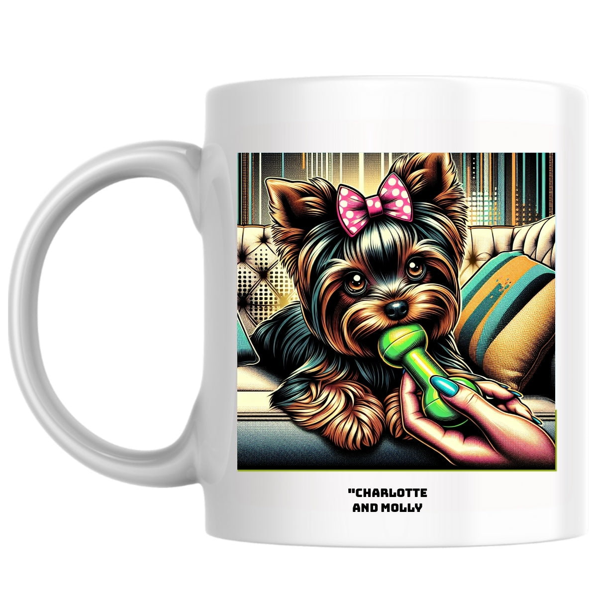 "Charlotte and Molly the Magnificent: Pop Art Coffee Mug