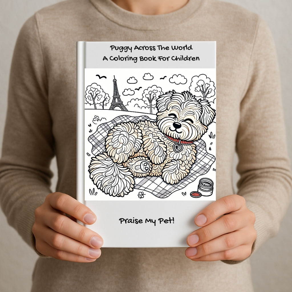 Puggy Across The World: A Coloring Book For Children