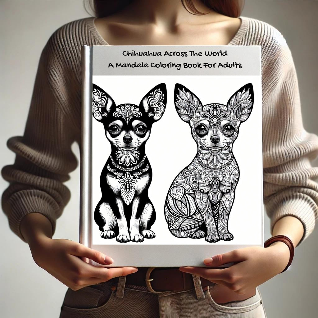 Chihuahua Across The World: A Mandala Coloring Book For Adults