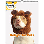 Delightful Pets: 2024 Wall Calendar (Pre-Order)