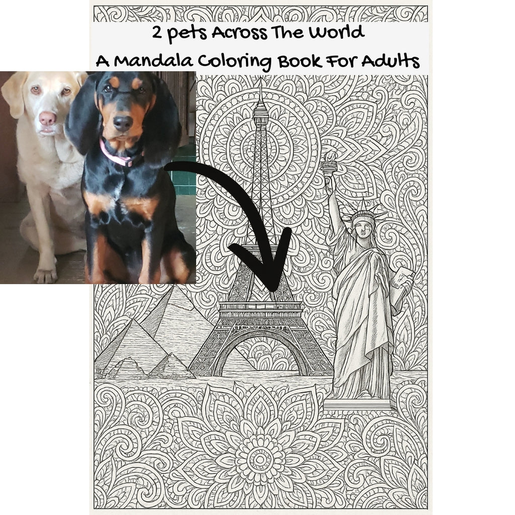 2 pets Across The World: A Mandala Coloring Book For Adults