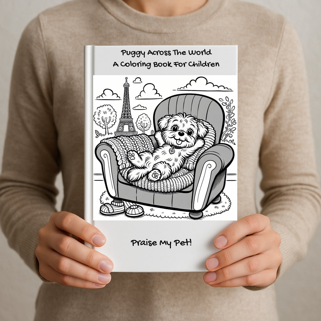 Puggy Across The World: A Coloring Book For Children