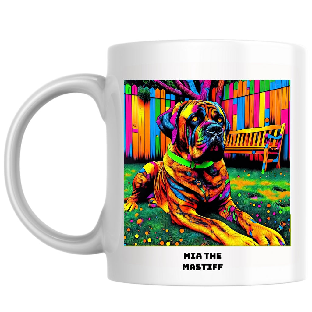 Mia the Mastiff the Magnificent: Pop Art Coffee Mug