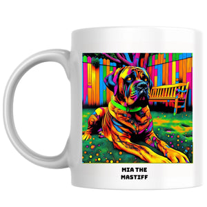 Mia the Mastiff the Magnificent: Pop Art Coffee Mug