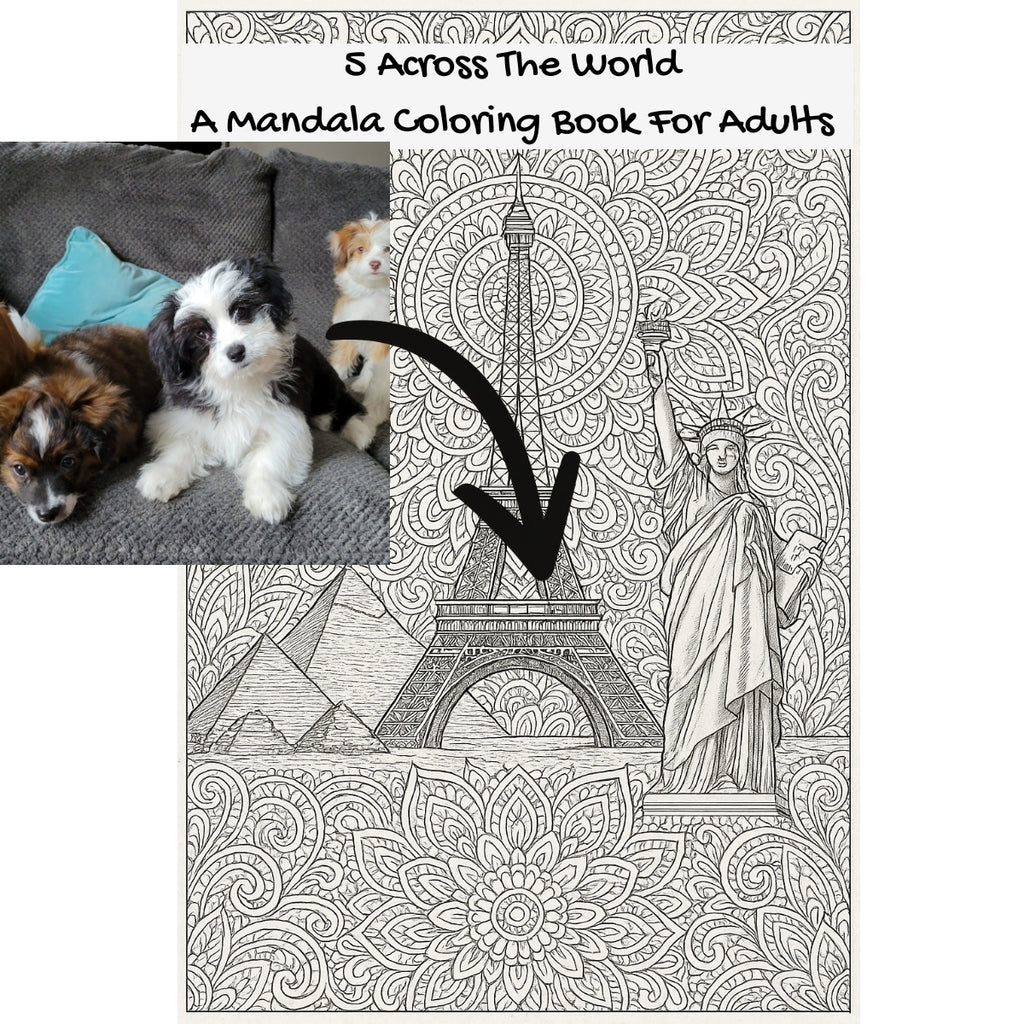 5 Across The World: A Mandala Coloring Book For Adults