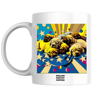 English Mastiff puppies the Magnificent: Pop Art Coffee Mug