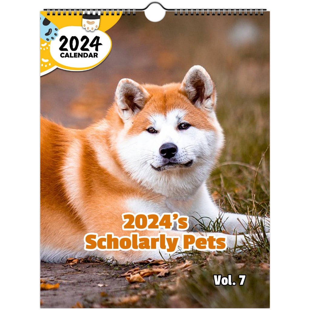 2024's Scholarly Pets Volume Seven: 2024 Wall Calendar (Published)