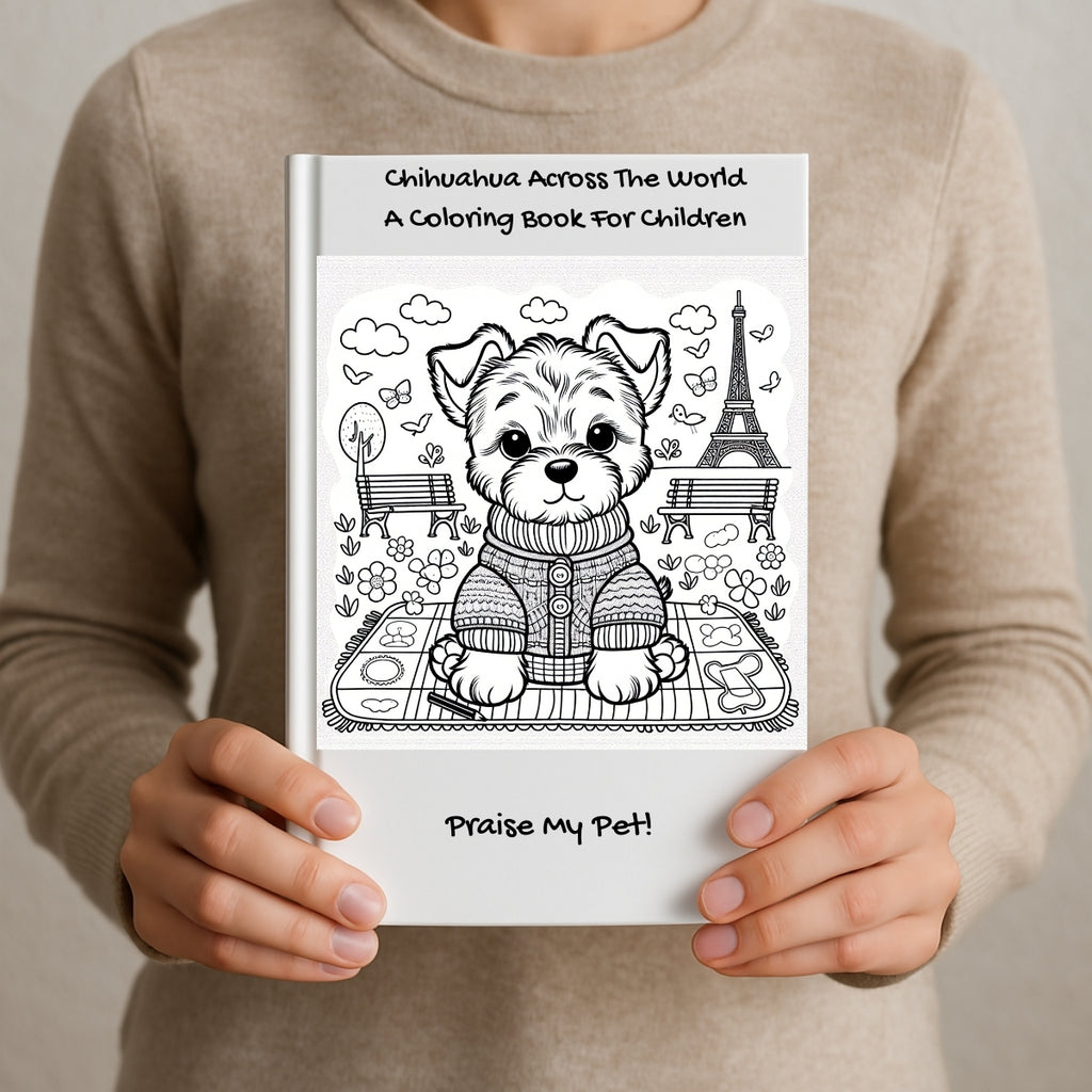 Chihuahua Across The World: A Coloring Book For Children