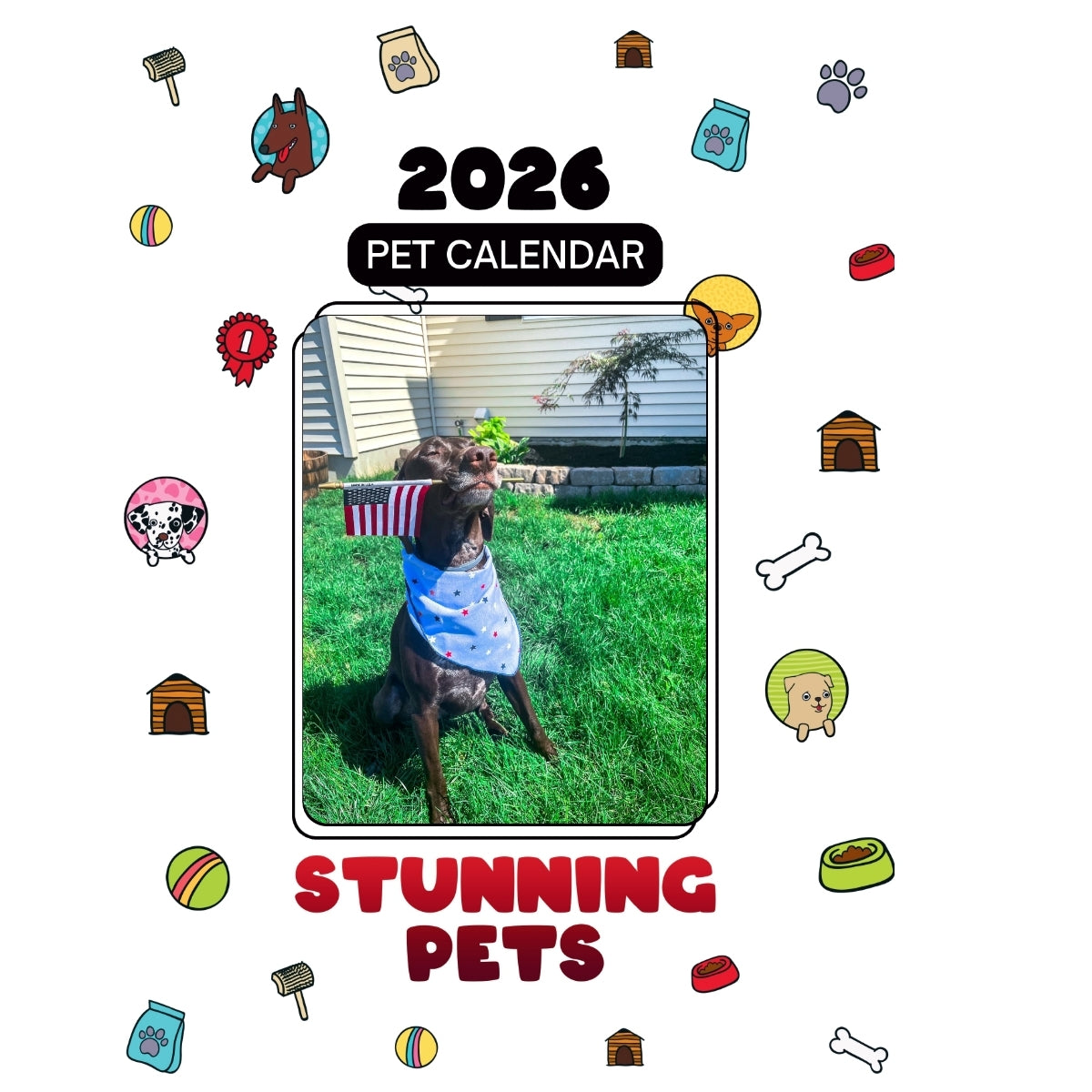 4th of July Headlines Stunning Pets: A 2026 Pet Calendar