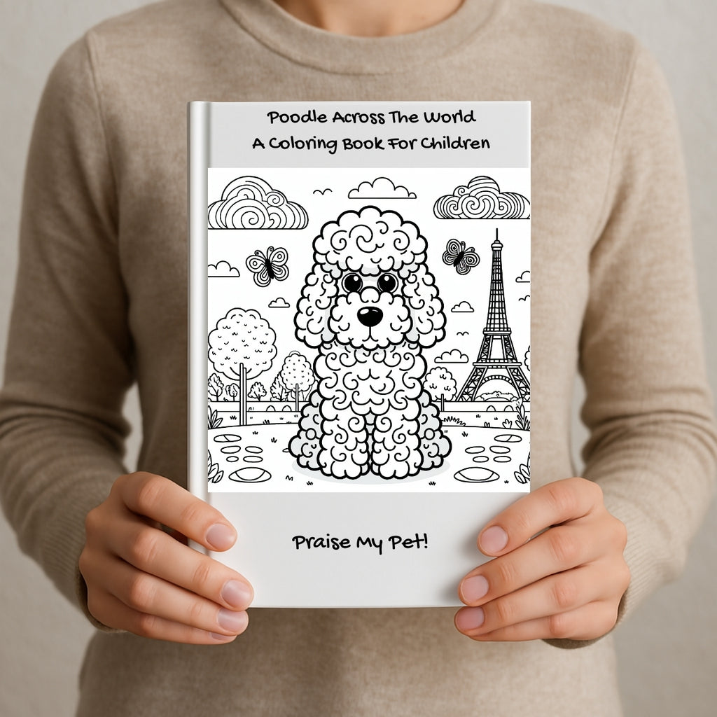 Poodle Across The World: A Coloring Book For Children