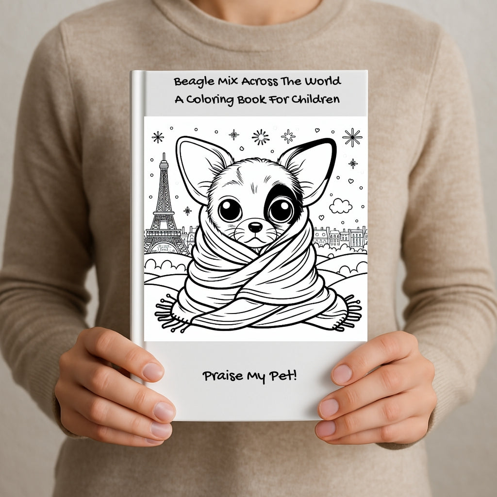 Beagle Mix Across The World: A Coloring Book For Children