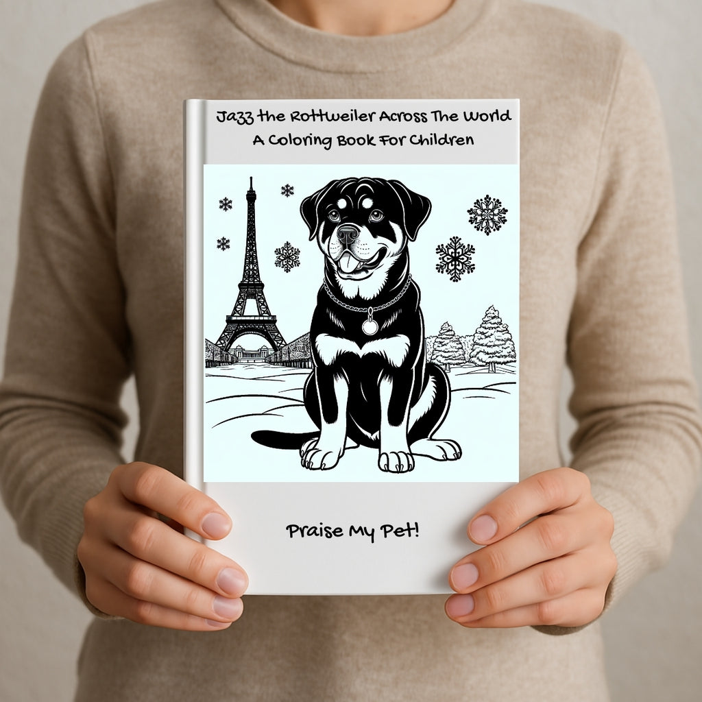 Jazz the Rottweiler Across The World: A Coloring Book For Children