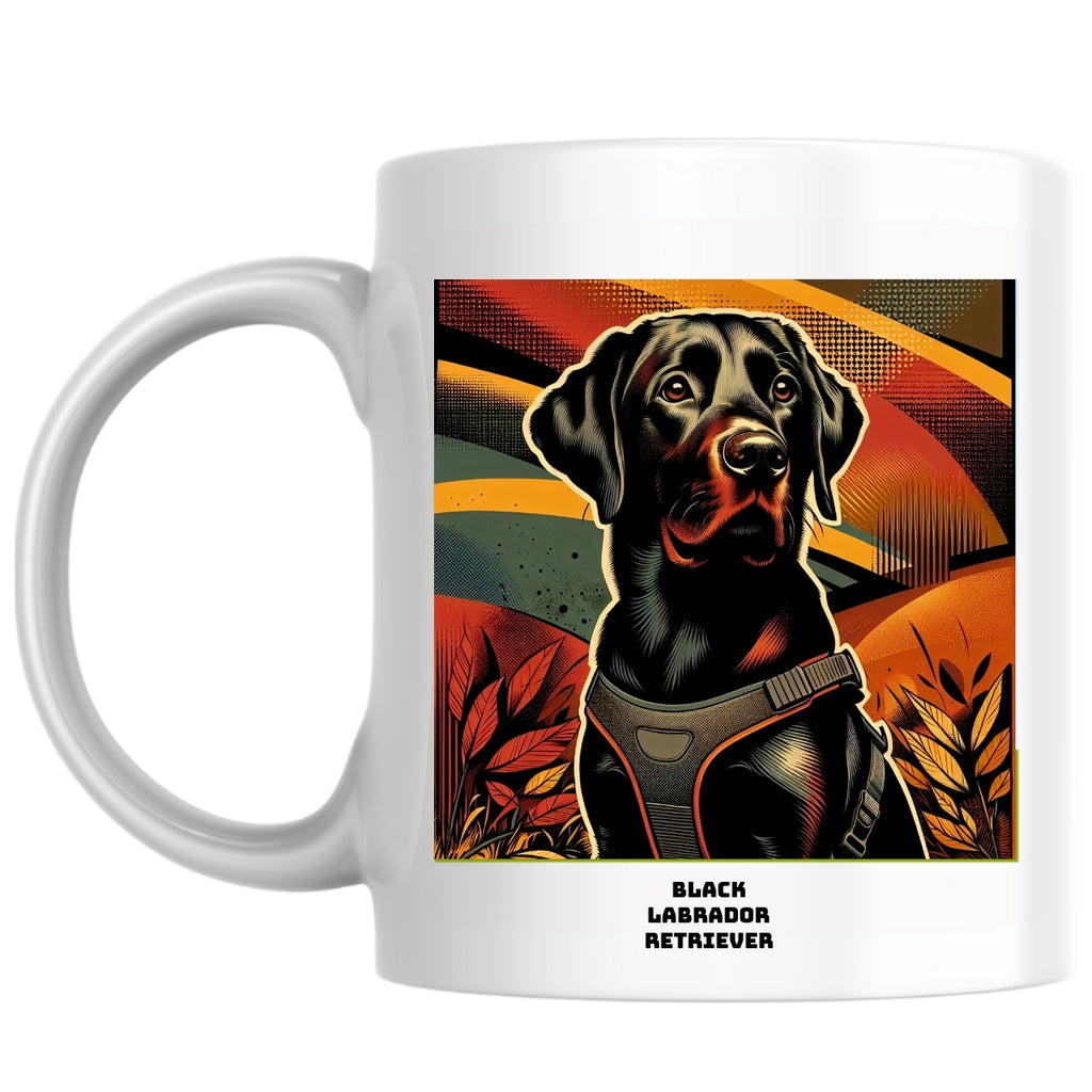 Black Labrador retriever the Magnificent: Pop Art Coffee Mug