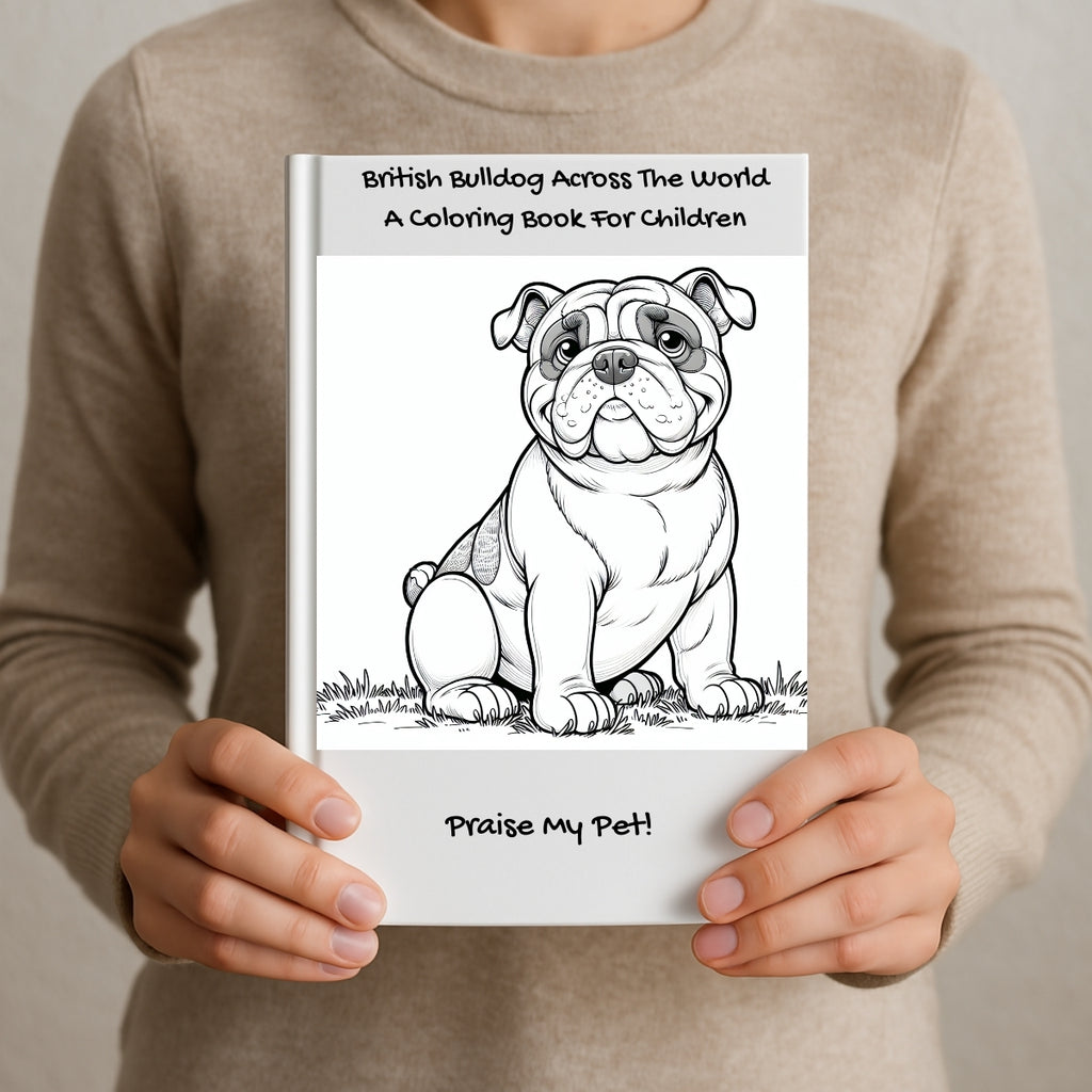 British Bulldog Across The World: A Coloring Book For Children