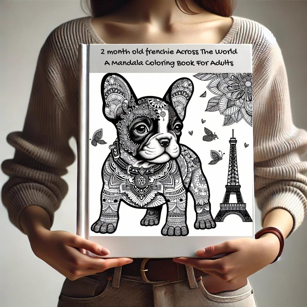 2 month old frenchie Across The World: A Mandala Coloring Book For Adults