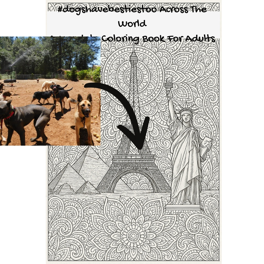 #dogshavebestiestoo Across The World: A Mandala Coloring Book For Adults