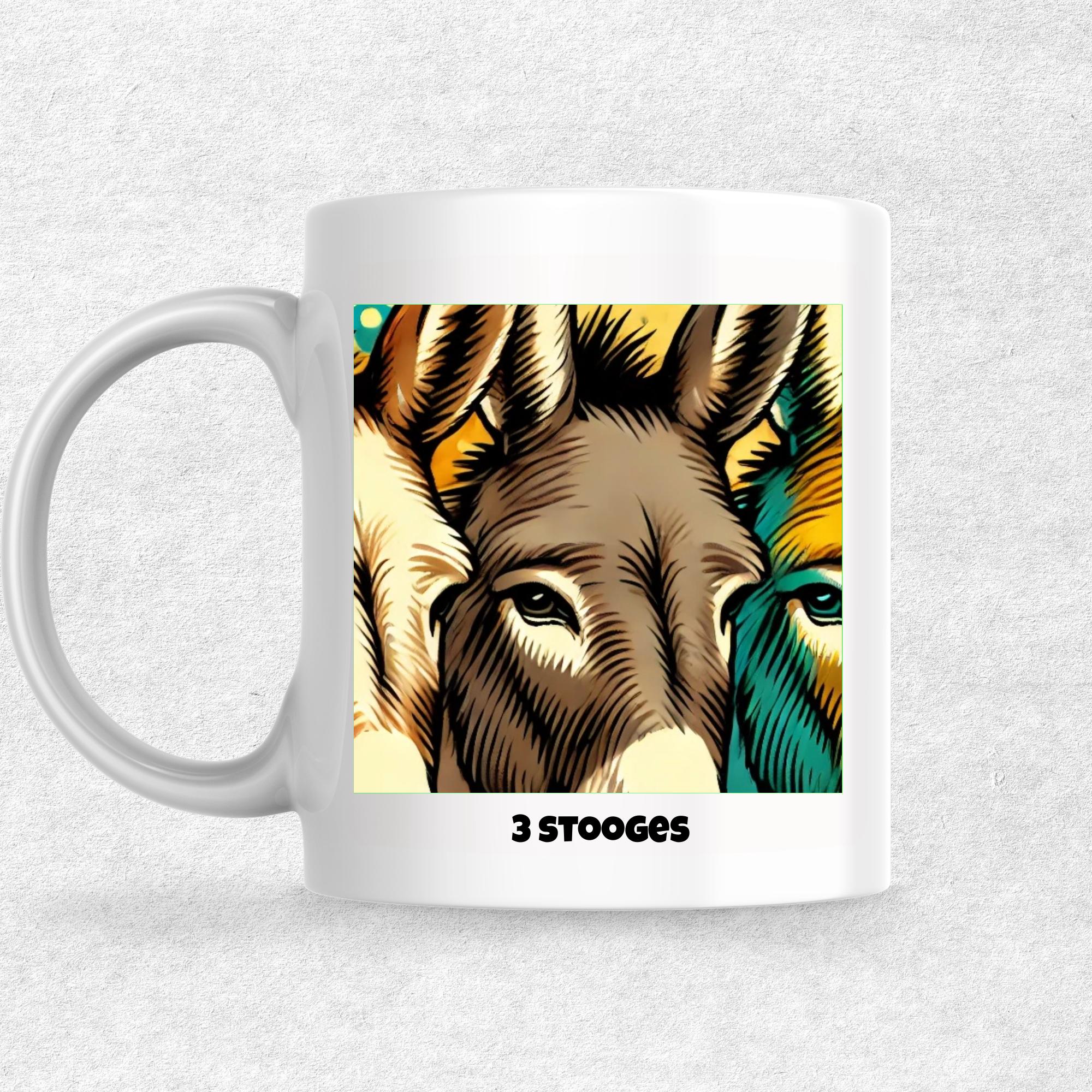 3 Stooges the Magnificent: Pop Art Coffee Mug